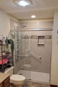 Tub to Walk in Shower Conversion by We Improve For You LLC